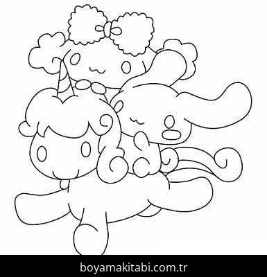 Cinnamoroll boyama sayfası – eğlenceli etkinlik, el becerilerini geliştirir