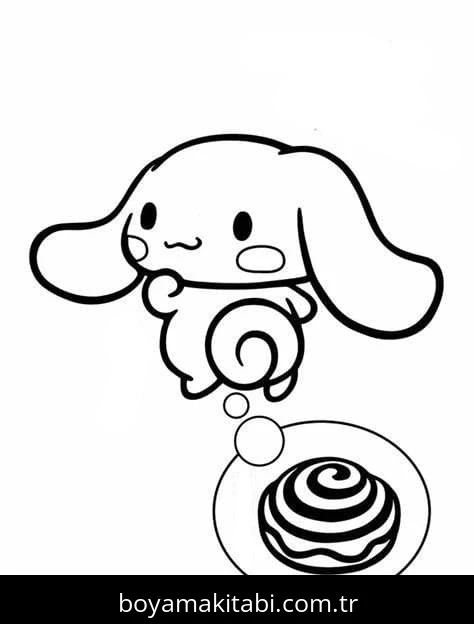 Cinnamoroll boyama sayfası – yaratıcılığı geliştirir, keyifli zaman