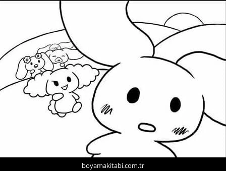 Cinnamoroll boyama sayfası – eğitici aktivite, yaratıcılık