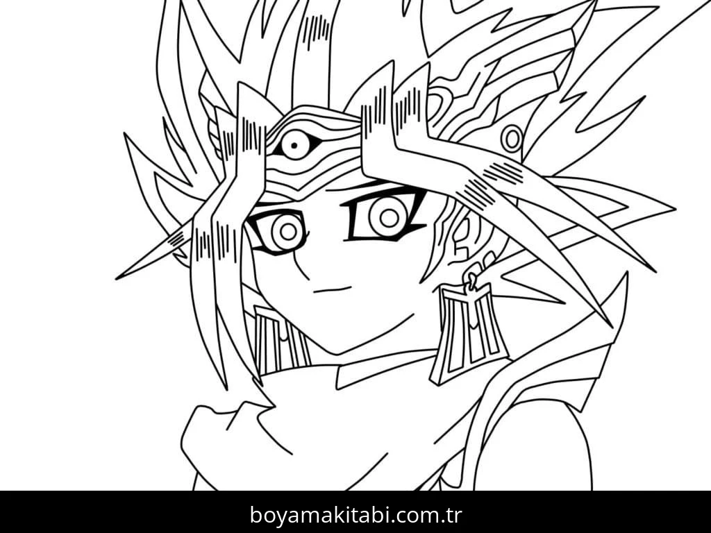 Yu Gi Oh boyama sayfası #62 – renkli çizimler, dikkat ve odaklanma geliştirir