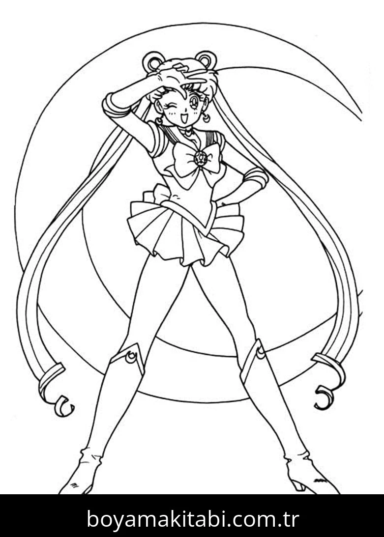 Sailor Moon boyama sayfası #50 – sanatsal çalışma, aile ile vakit geçirme