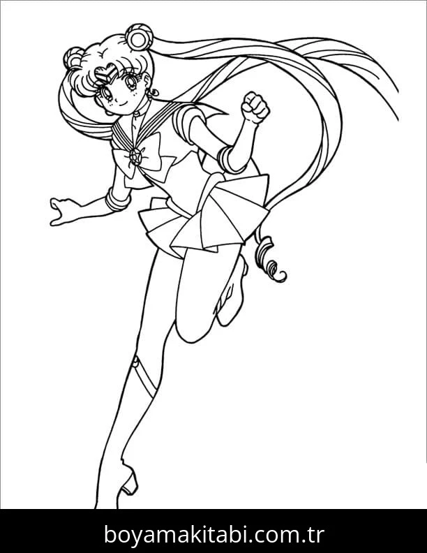 Sailor Moon boyama sayfası #63 – hayal gücünü besler, tamamen ücretsiz