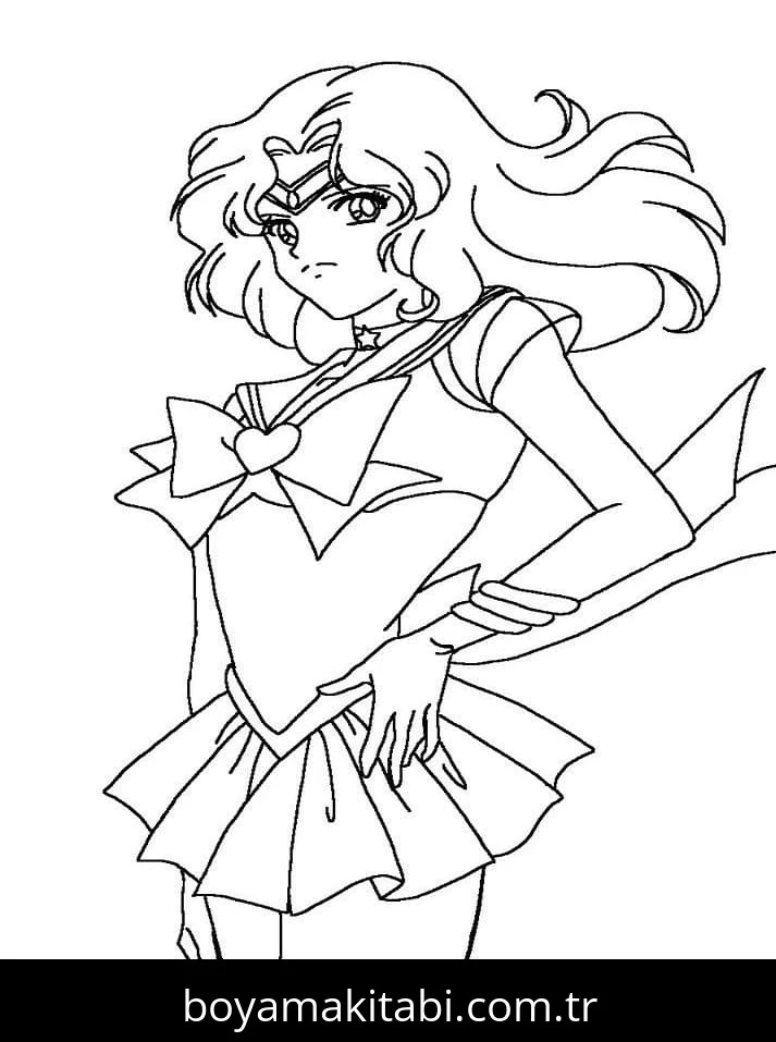 Sailor Moon boyama sayfası #76 – PDF indir, sevimli karakter
