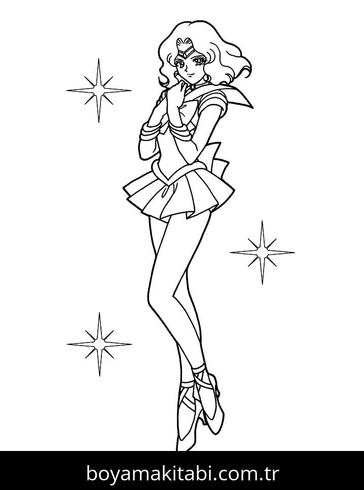 Sailor Moon boyama sayfası #80 – yaratıcılığı geliştirir, keyifli zaman