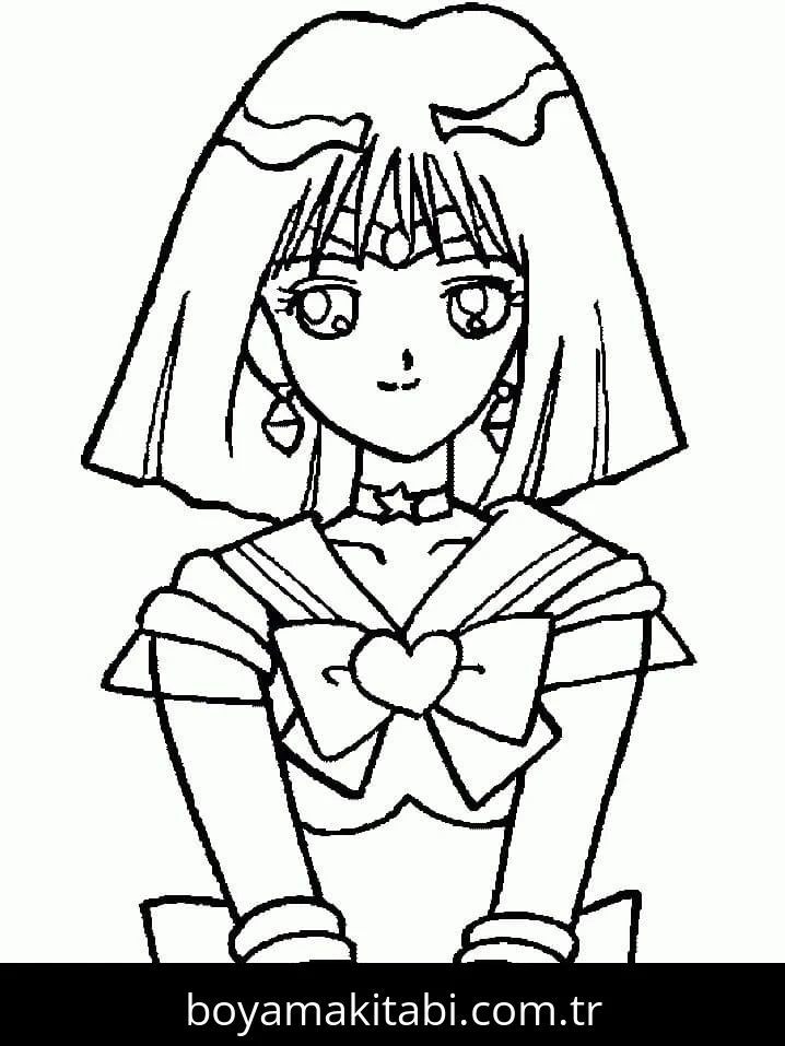 Sailor Moon boyama sayfası #83 – sevimli karakter, sanatsal çalışma