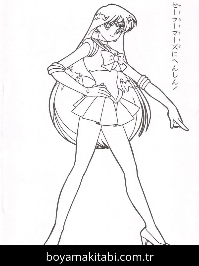 Sailor Moon boyama sayfası #89 – çocuk aktivitesi, ilkokul öğrencileri için