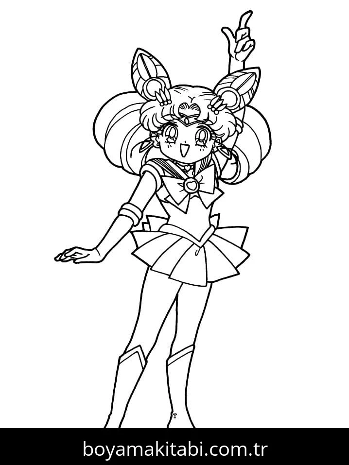 Sailor Moon boyama sayfası #95 – anaokulu etkinliği, motor becerileri destekler
