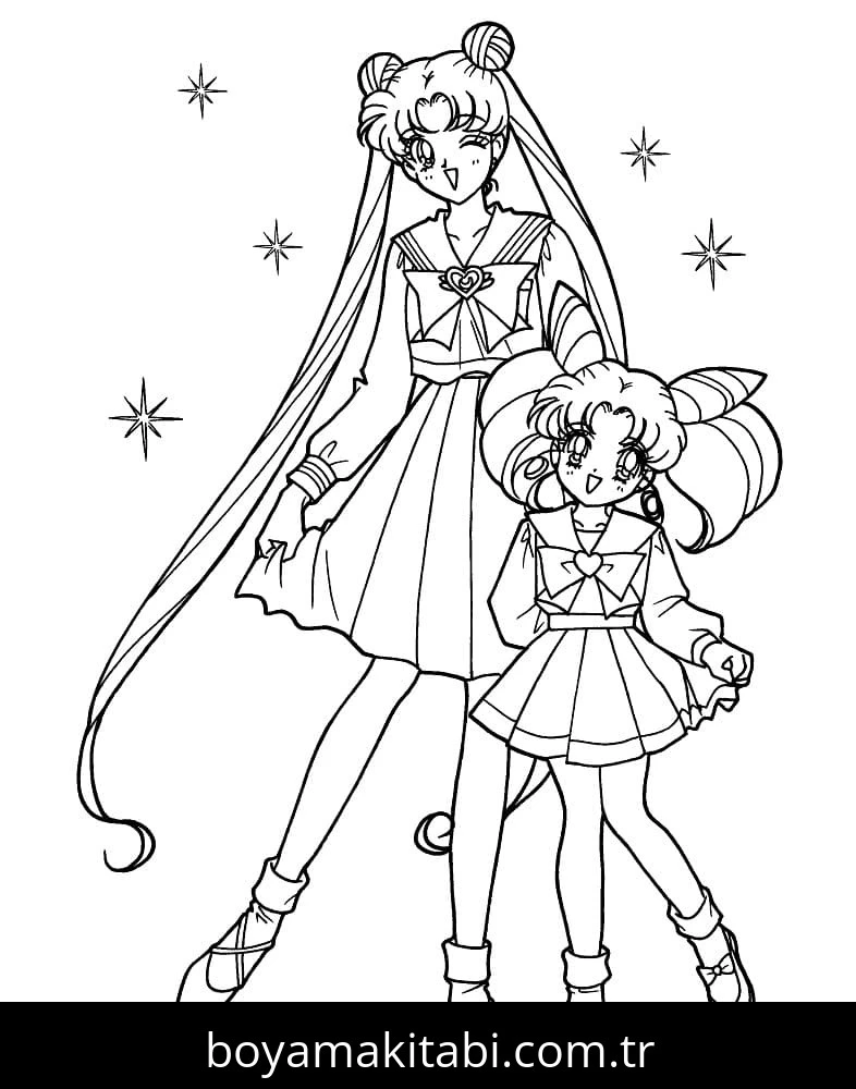 Sailor Moon boyama sayfası #103 – hayal gücünü besler, tamamen ücretsiz