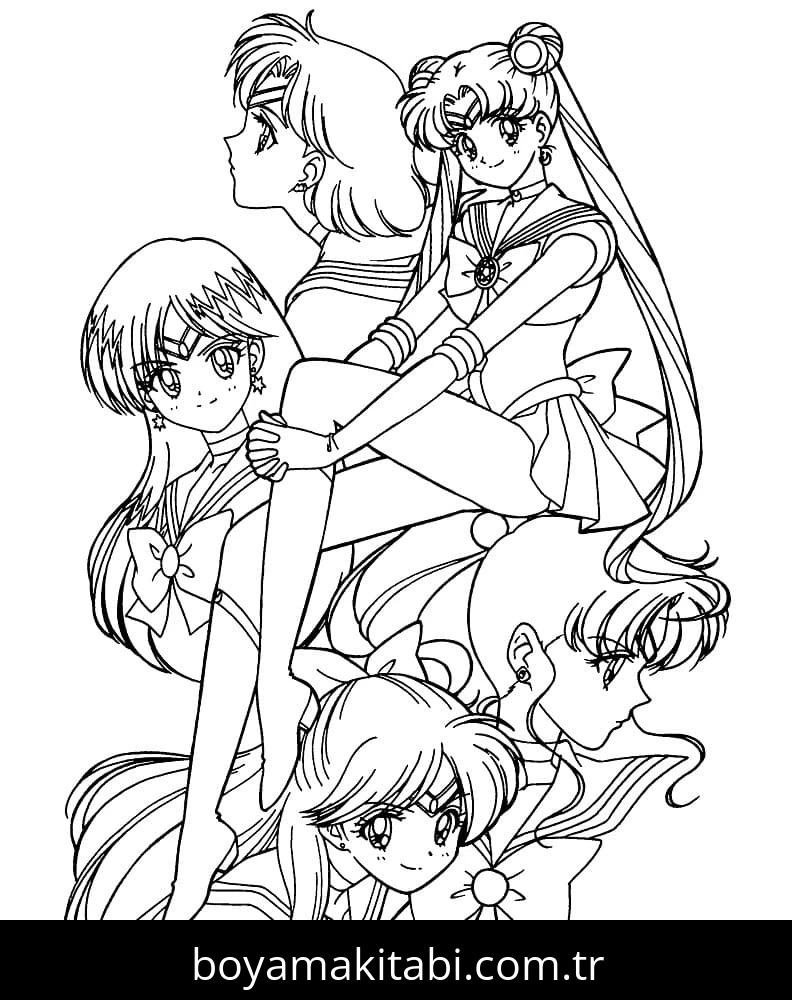 Sailor Moon boyama sayfası #110 – tamamen ücretsiz, çocuklar için