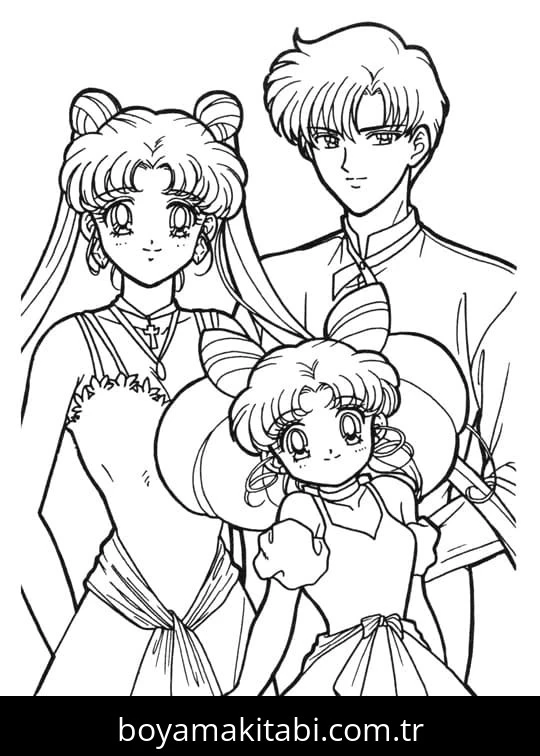 Sailor Moon boyama sayfası #113 – çocuklarla kaliteli zaman, yaratıcılığı geliştirir