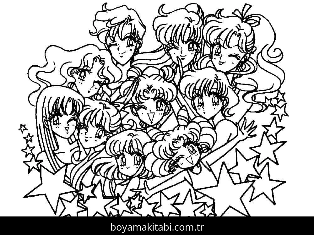Sailor Moon boyama sayfası #114 – eğlenceli öğrenme deneyimi, okul öncesi