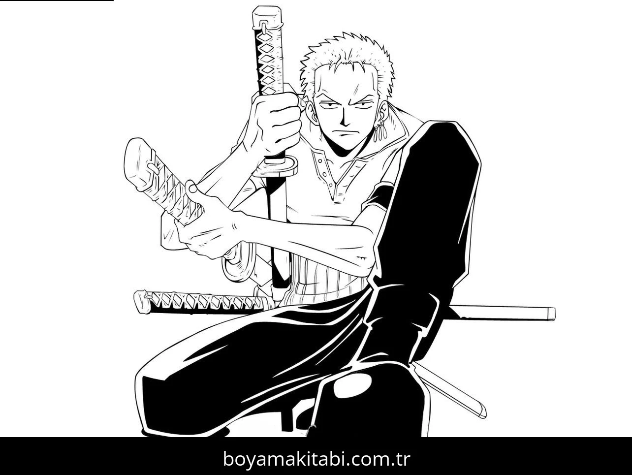 Roronoa Zoro boyama sayfası #31 – yaratıcılığı geliştirir, keyifli zaman