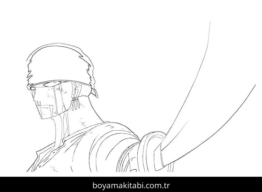 Roronoa Zoro boyama sayfası – keyifli zaman, renkli çizimler