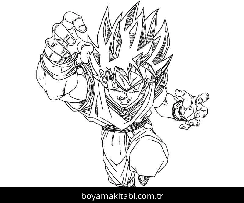 Son Goku boyama sayfası – ücretsiz yazdır, boyama etkinliği