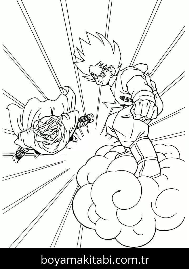 Son Goku boyama sayfası – ücretsiz yazdır, boyama etkinliği
