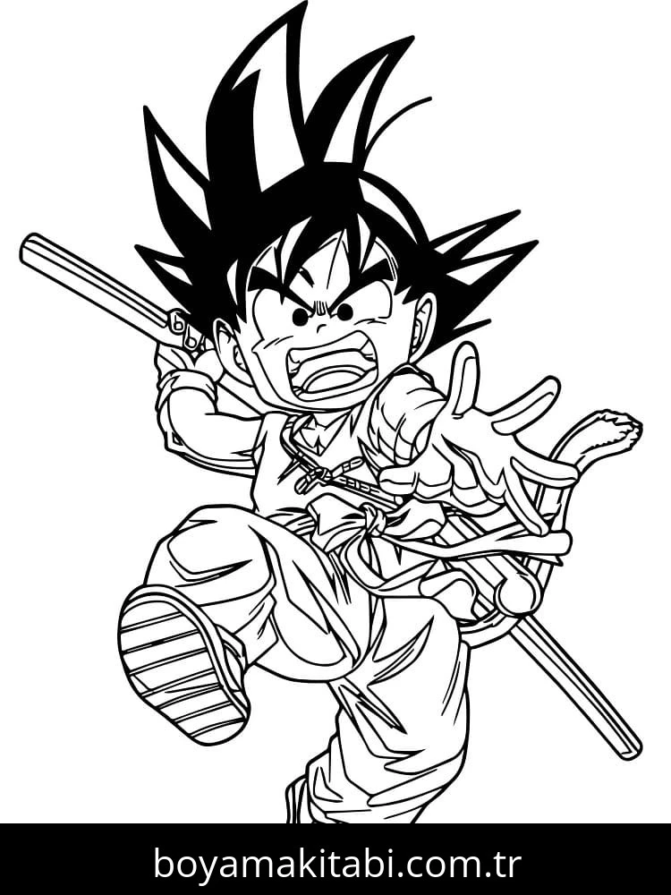Son Goku boyama sayfası – ücretsiz yazdır, boyama etkinliği