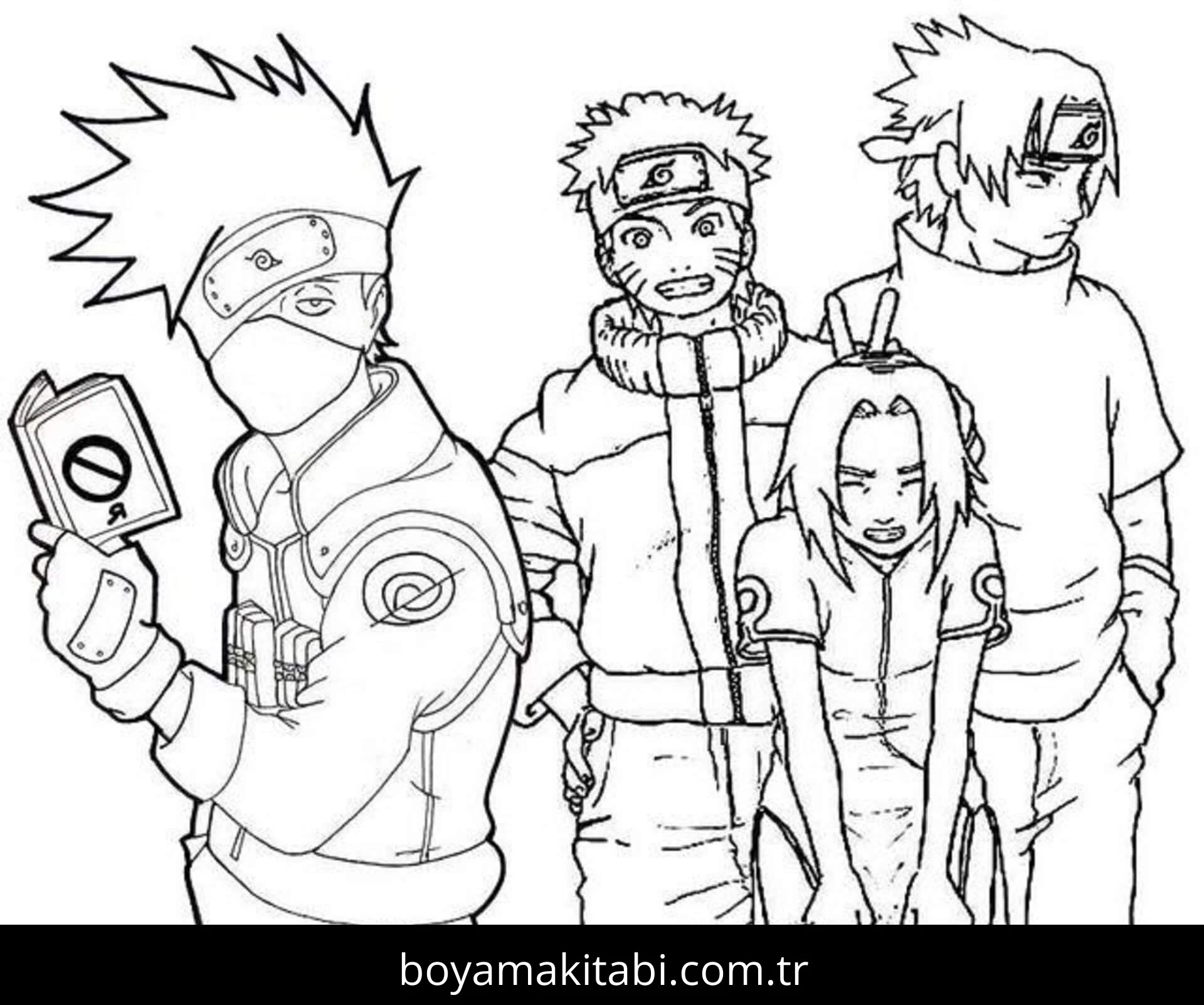 Kakashi Hatake boyama sayfası – boyama etkinliği, çocuk aktivitesi