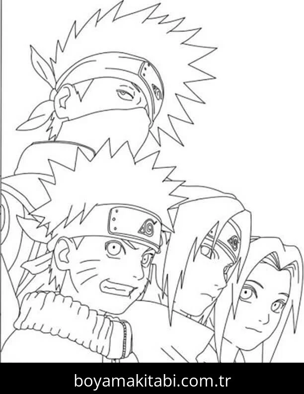Kakashi Hatake boyama sayfası – çocuklar için, çizgi film temalı