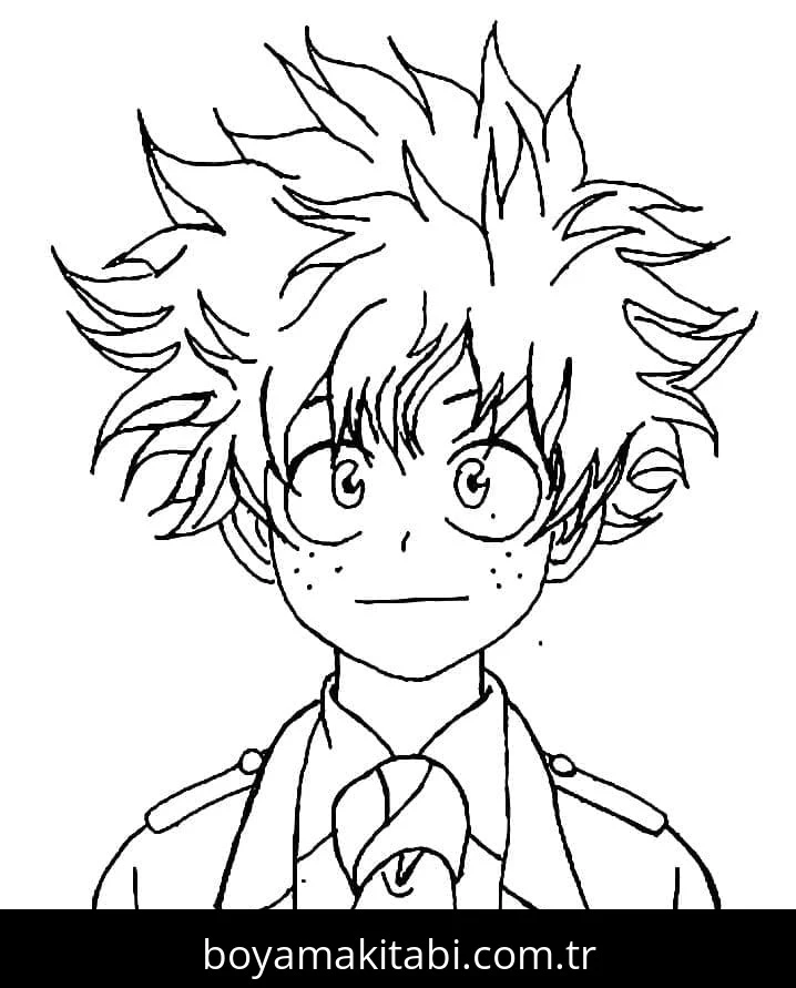 My Hero Academia boyama sayfası #50 – dikkat ve odaklanma geliştirir, A4 baskıya uygun