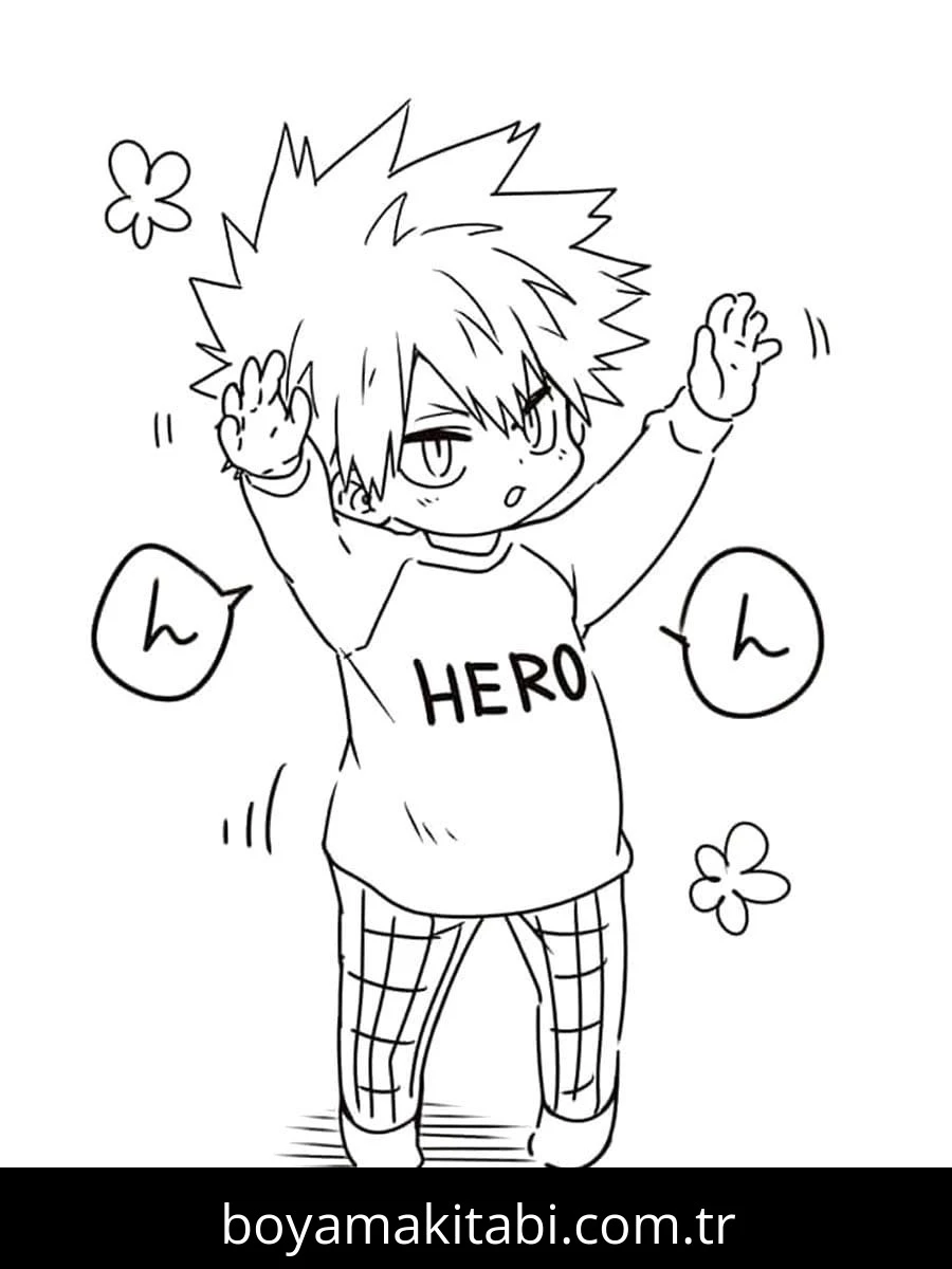 My Hero Academia boyama sayfası #60 – günlük etkinlik önerisi, kolay boyama