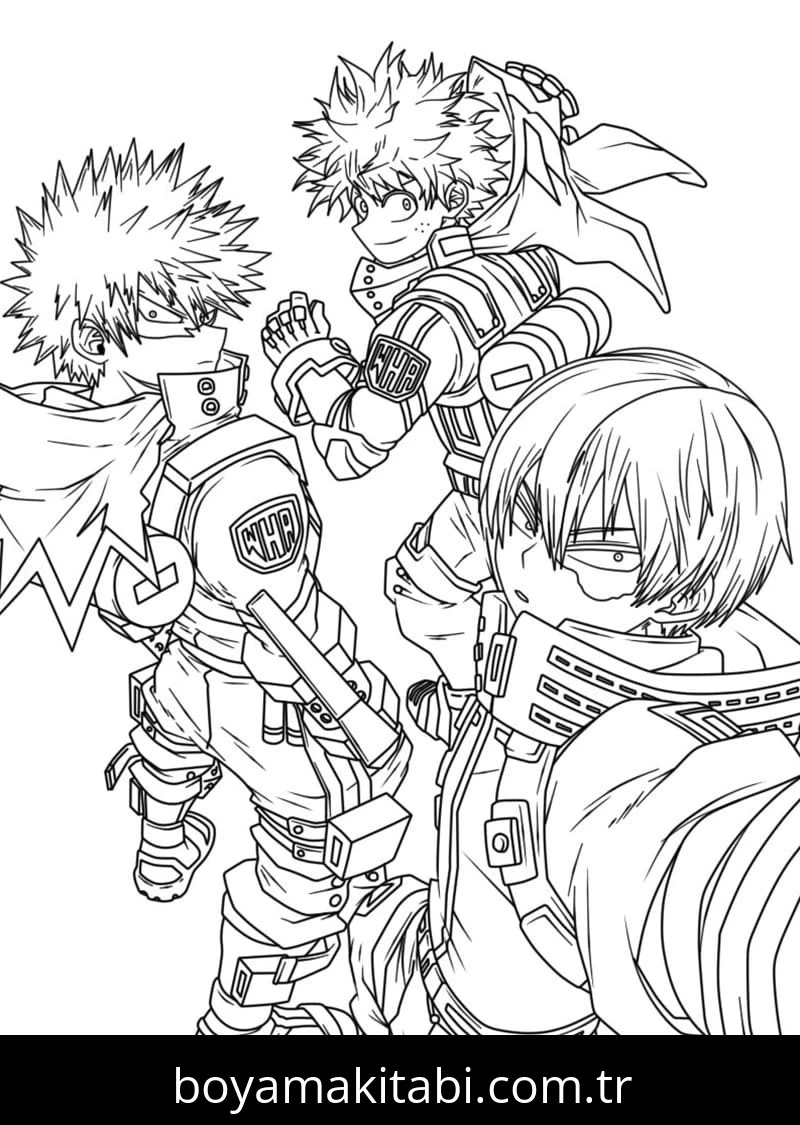 My Hero Academia boyama sayfası #121 – yaratıcılık, doğum günü partisi aktivitesi
