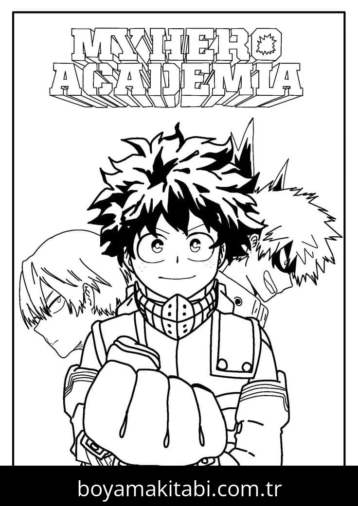 My Hero Academia boyama sayfası #122 – boyama çalışması, sınıf etkinliği