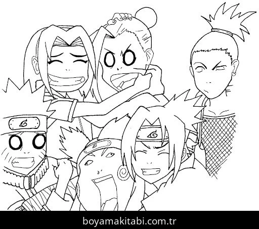 Sasuke Uchiha boyama sayfası – keyifli zaman, renkli çizimler