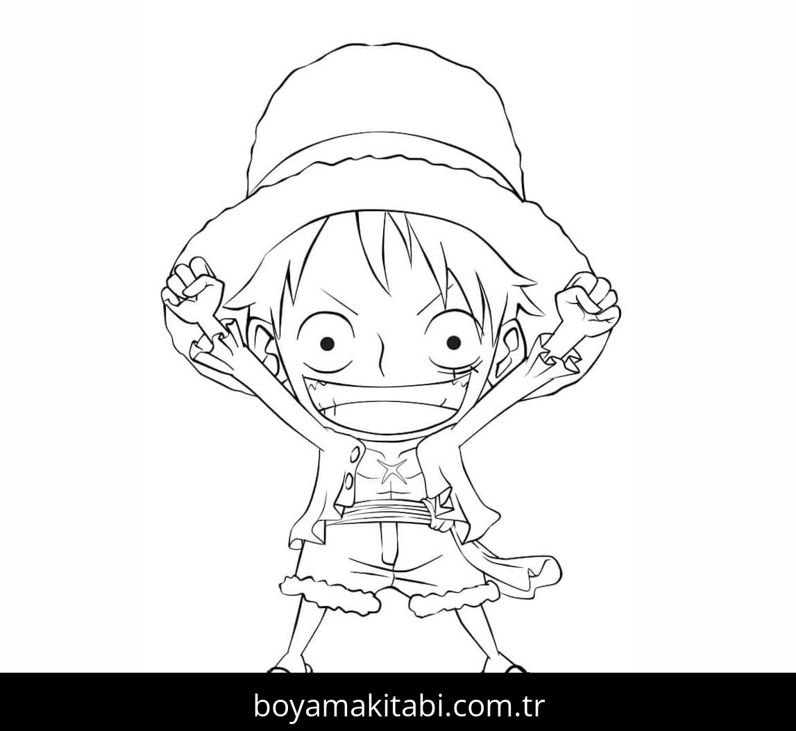 One Piece boyama sayfası #123 – çocuklar için, çizgi film temalı