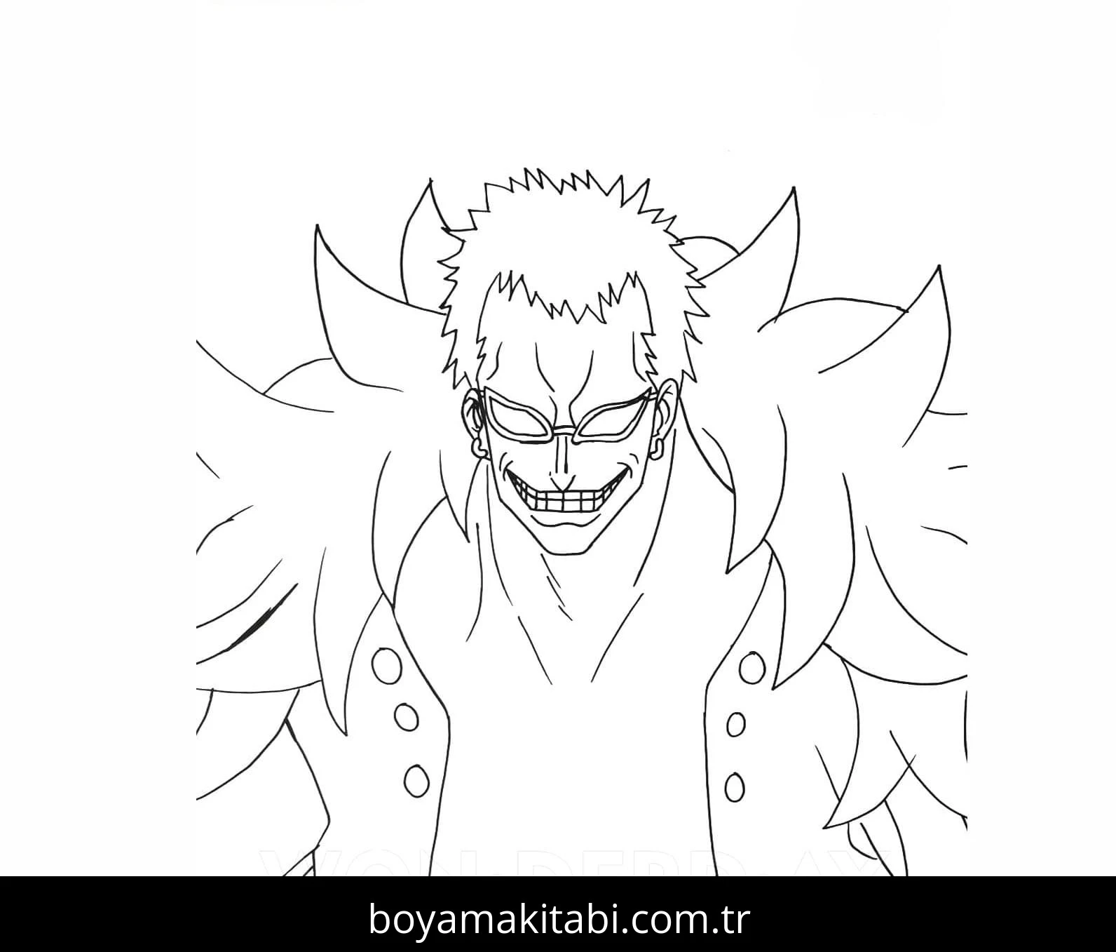 One Piece boyama sayfası #127 – okul öncesi, evde etkinlik