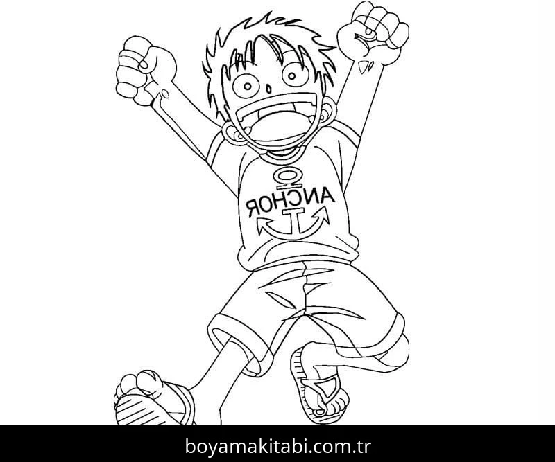 One Piece boyama sayfası #129 – sevimli karakter, sanatsal çalışma