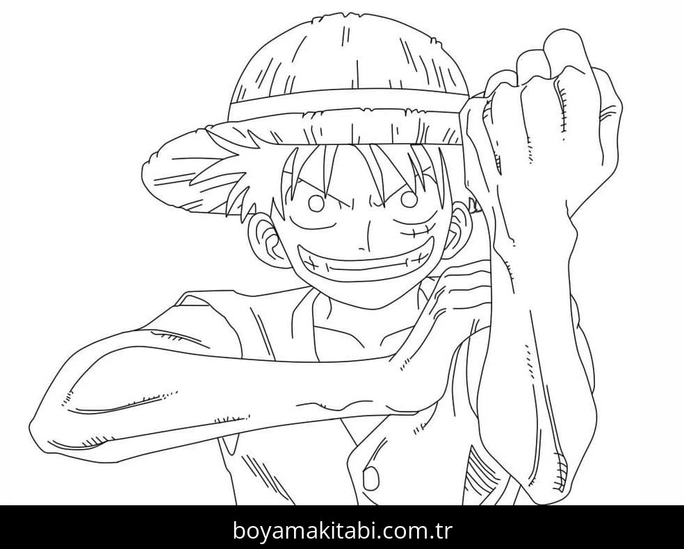 One Piece boyama sayfası #132 – el becerilerini geliştirir, boyama çalışması