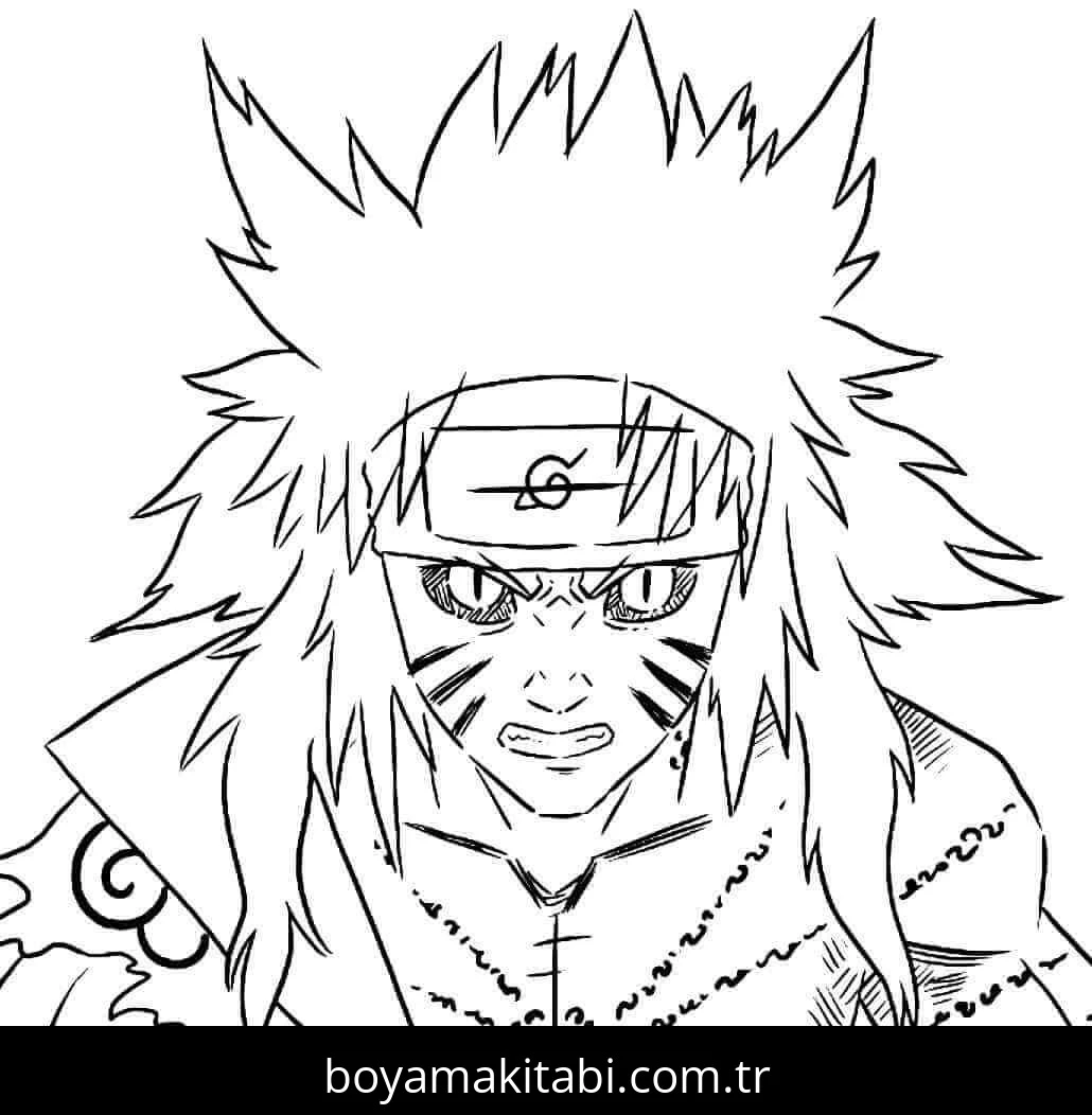 Naruto boyama sayfası – çocuklar için, çizgi film temalı