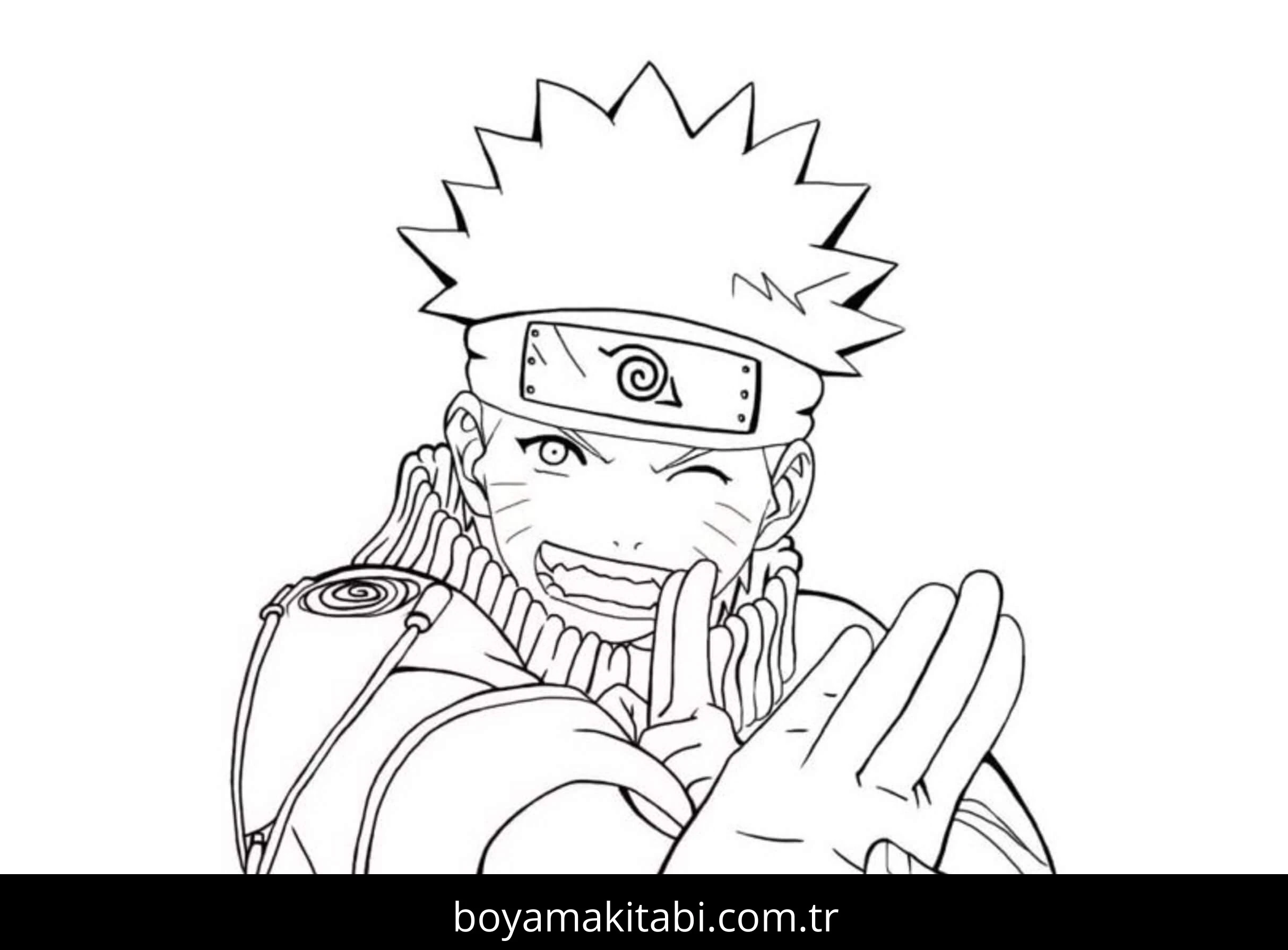 Naruto boyama sayfası – el becerilerini geliştirir, boyama çalışması