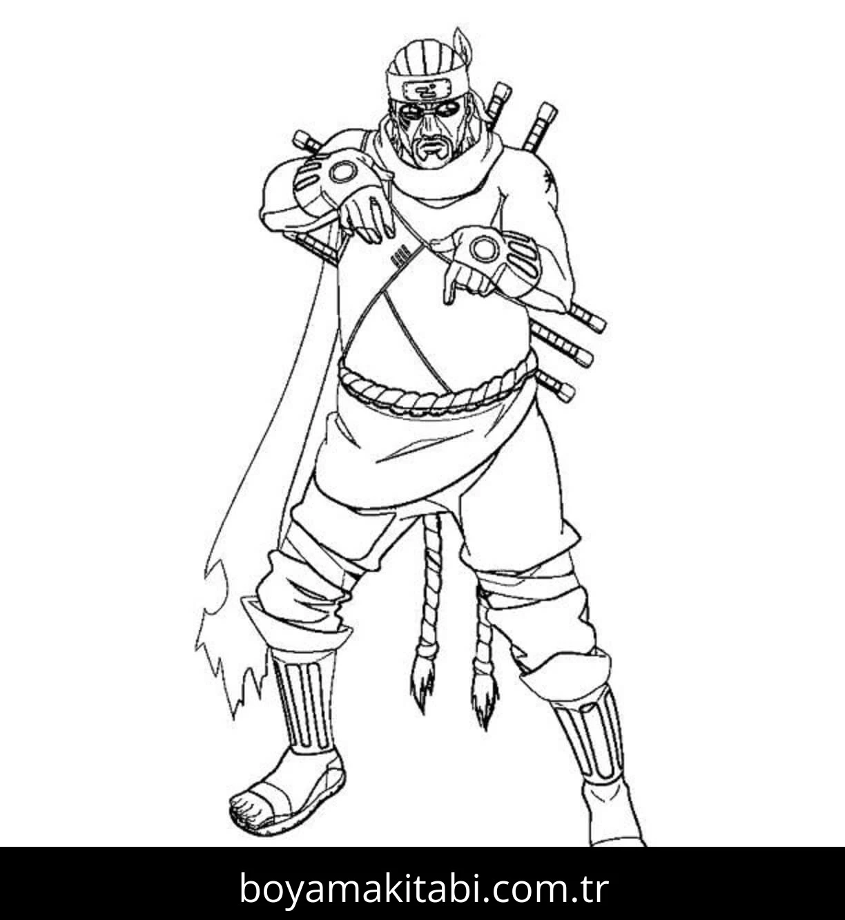 Naruto boyama sayfası – kolay boyama, eğitici aktivite