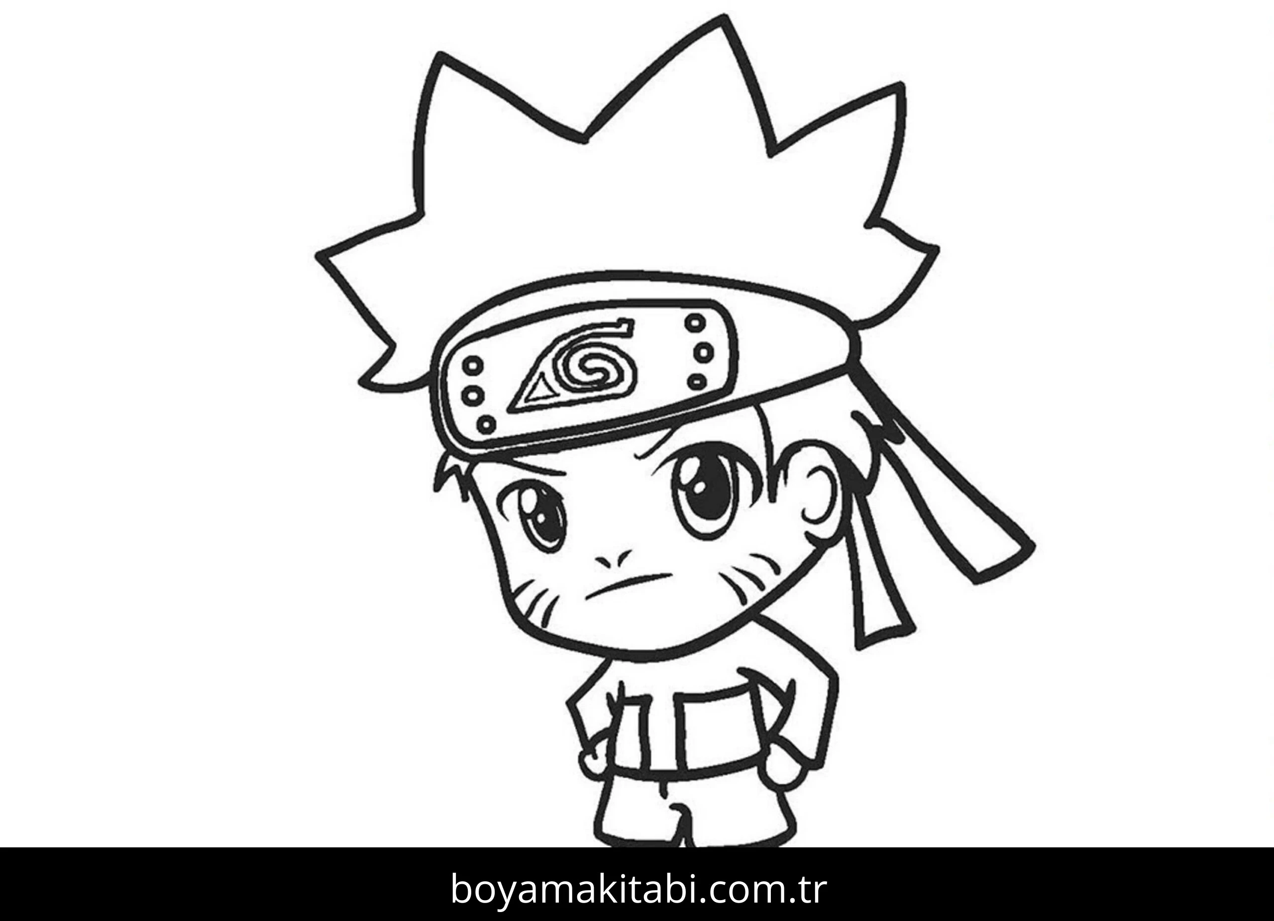 Naruto boyama sayfası – eğlenceli etkinlik, el becerilerini geliştirir