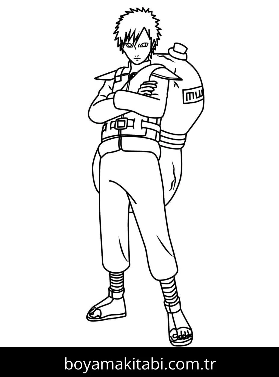 Naruto boyama sayfası – sevimli karakter, sanatsal çalışma