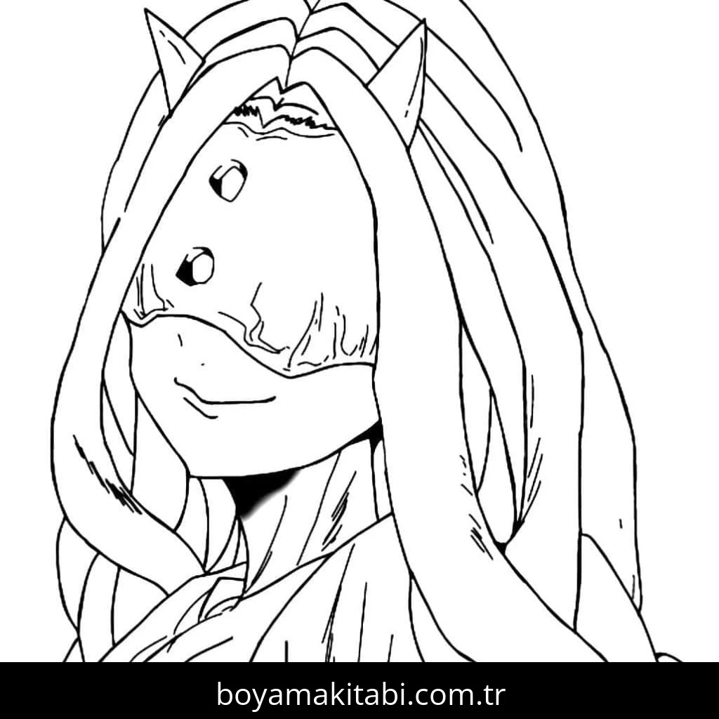 The Promised Neverland boyama sayfası – sevimli karakter, sanatsal çalışma