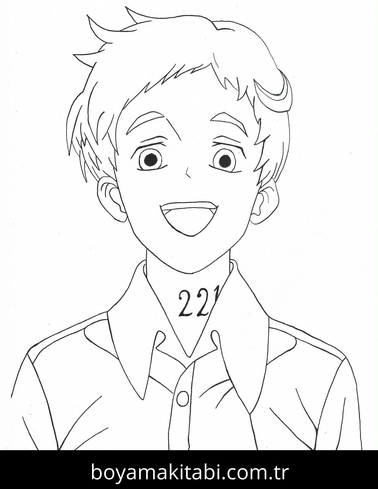 The Promised Neverland boyama sayfası – ücretsiz yazdır, boyama etkinliği