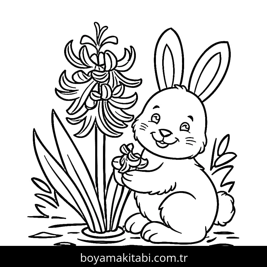 Sümbül boyama sayfası – sanatsal çalışma, çocuklar için