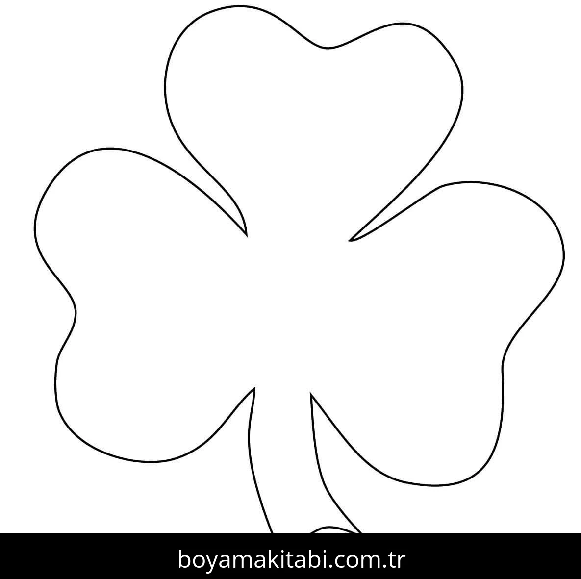 Yonca Yaprağı boyama sayfası – yaratıcılık, eğlenceli etkinlik