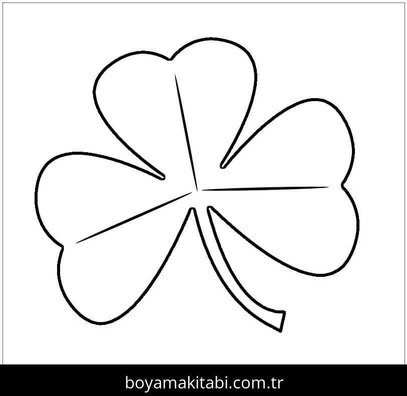Yonca Yaprağı boyama sayfası – eğitici aktivite, yaratıcılık
