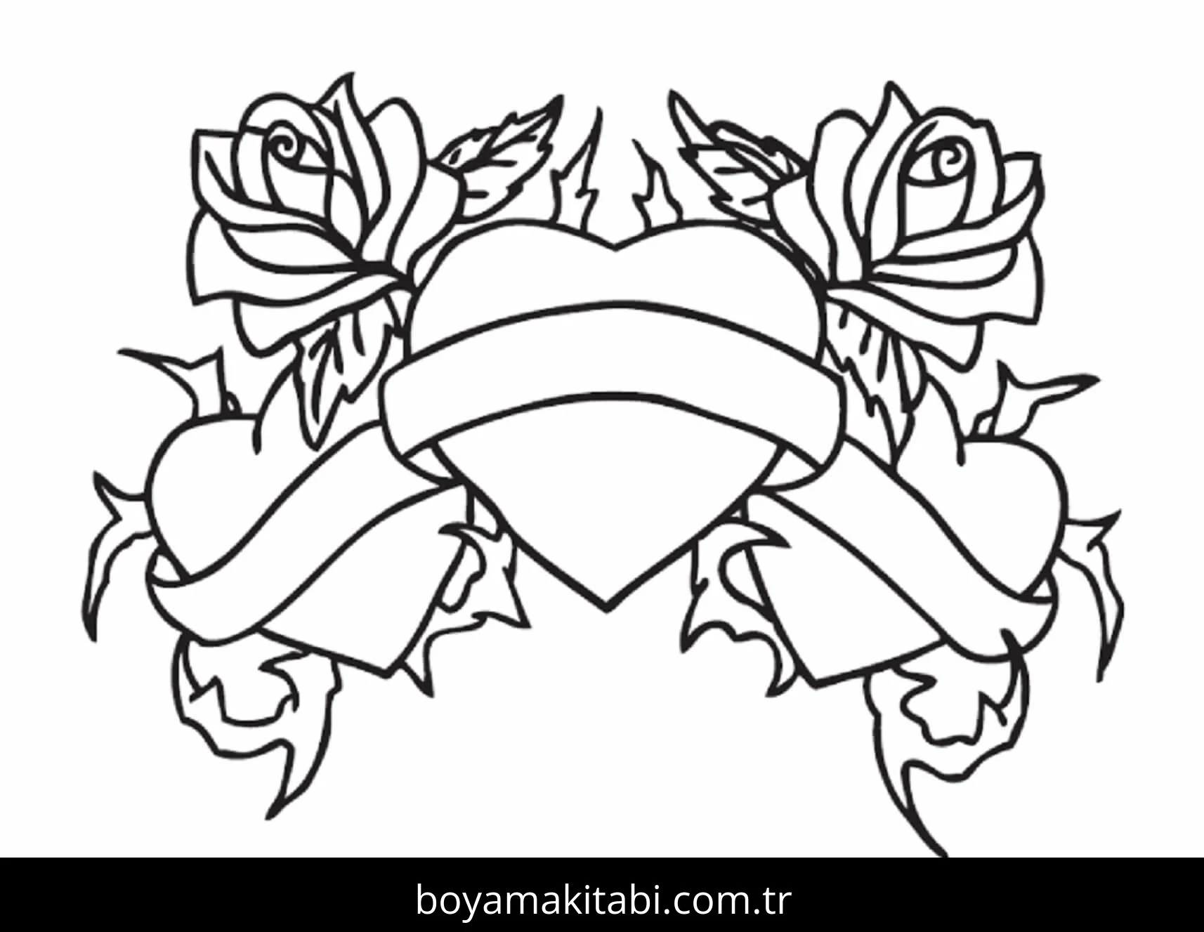 Gül boyama sayfası – eğlenceli etkinlik, el becerilerini geliştirir