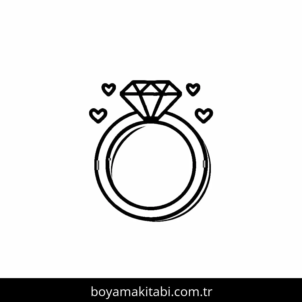 Yüzük boyama sayfası – yaratıcılık, eğlenceli etkinlik