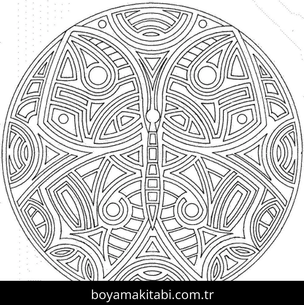 Soyut boyama sayfası – el becerilerini geliştirir, boyama çalışması