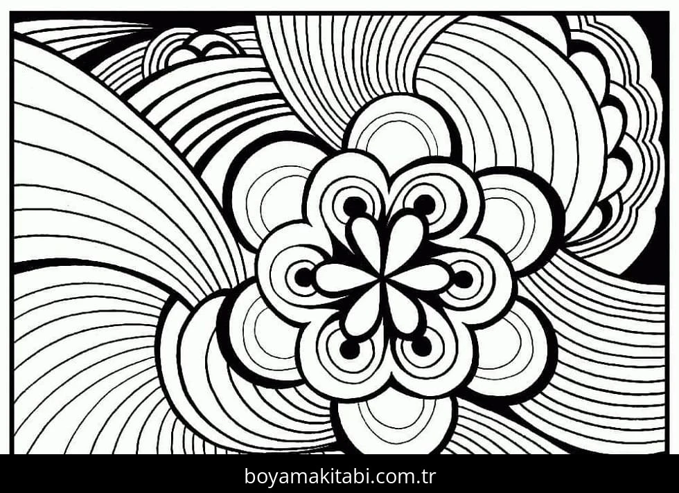 Soyut boyama sayfası – boyama etkinliği, çocuk aktivitesi