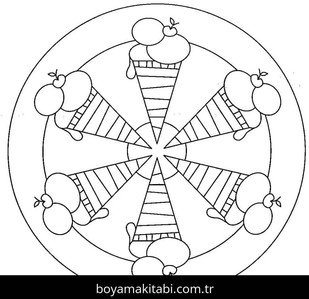 Soyut boyama sayfası – kolay boyama, eğitici aktivite