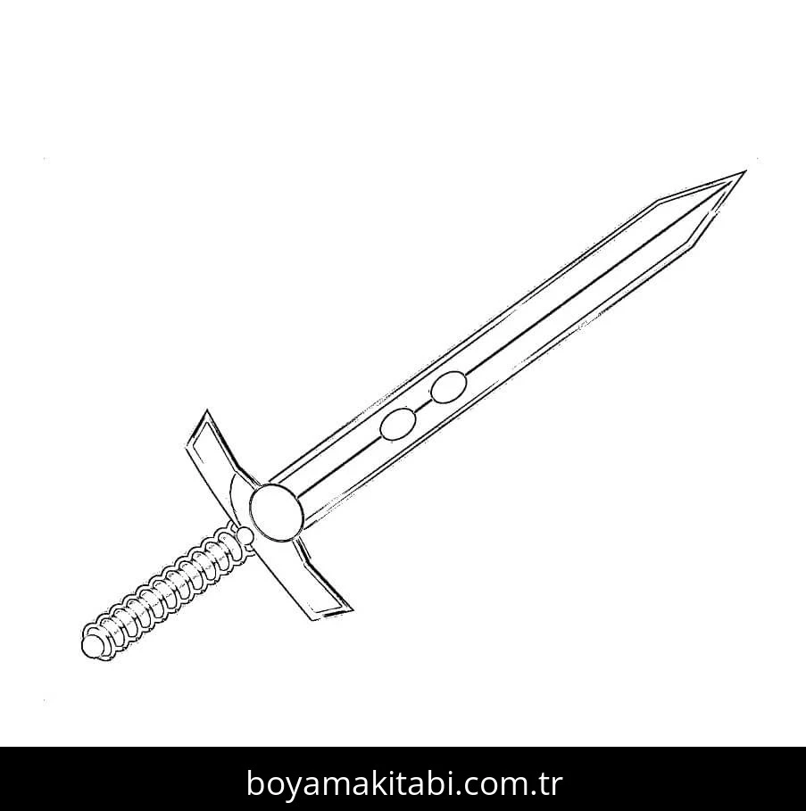Kılıç boyama sayfası #64 – doğum günü partisi aktivitesi, ekran süresine alternatif