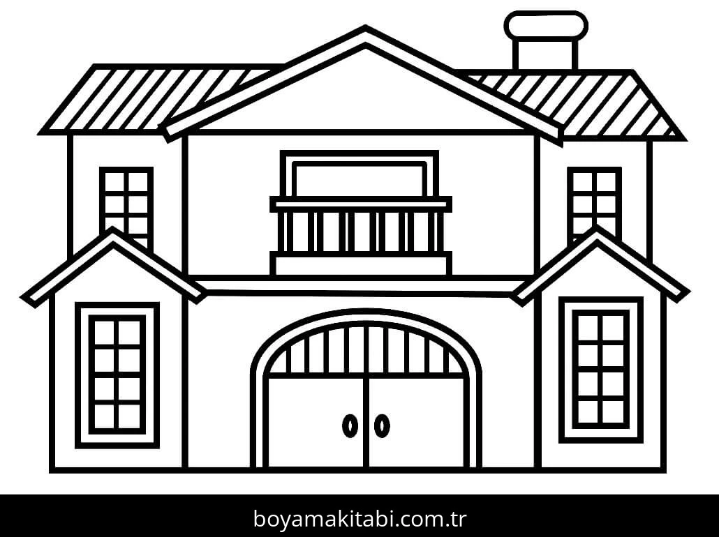 Evler boyama sayfası – yaratıcılığı geliştirir, keyifli zaman