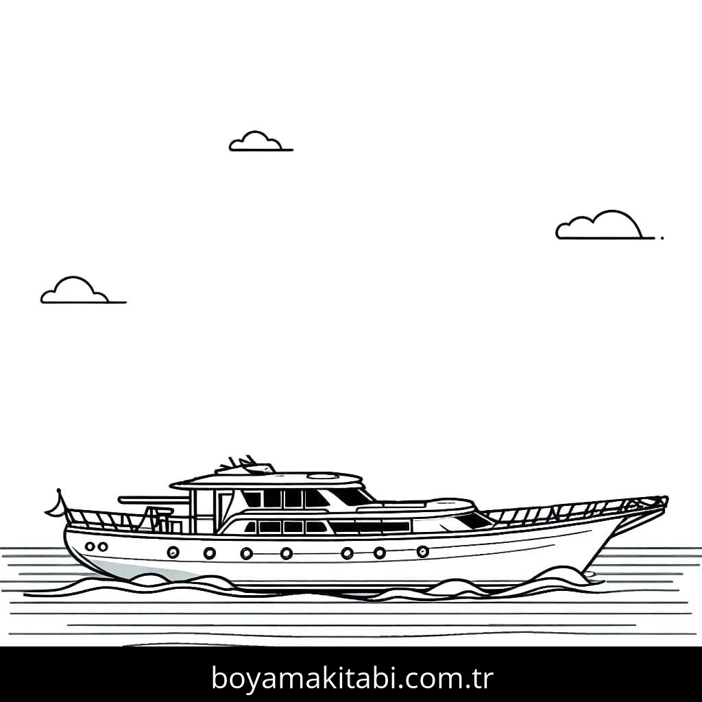 Yat boyama sayfası – eğlenceli etkinlik, el becerilerini geliştirir