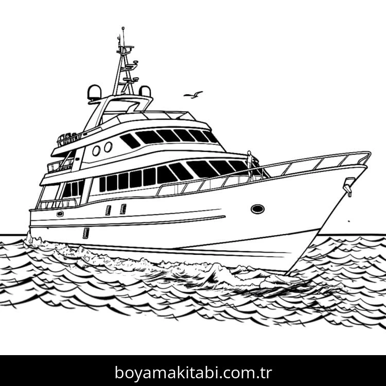 Yat boyama sayfası – okul öncesi, evde etkinlik